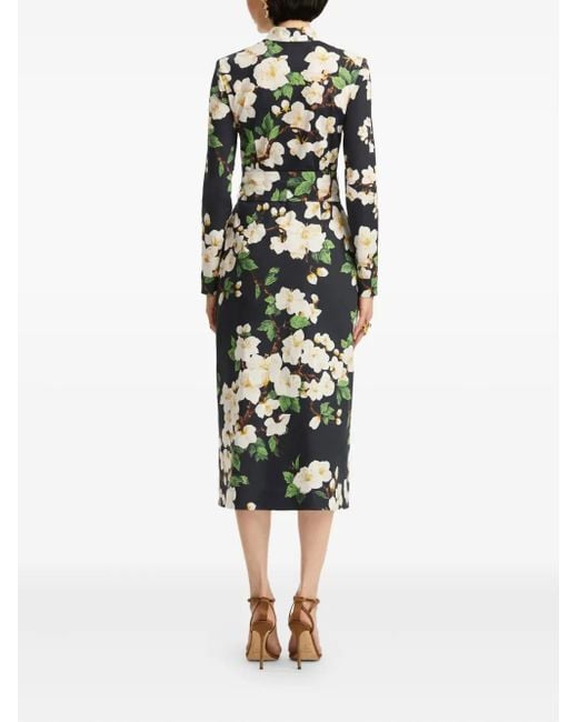 Oscar de la Renta ストレッチコットンワンピース White
