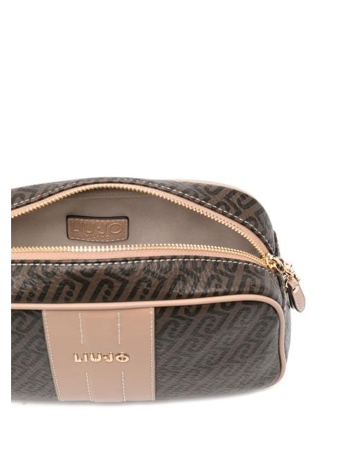 Liu Jo Brown Medium Crossbody Bag With Monogram
