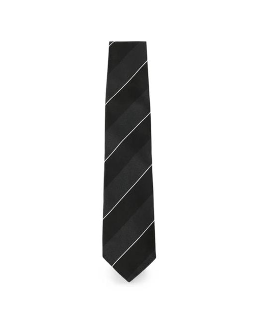 Junya Watanabe White Diagonal-Stripe Silk Tie for men