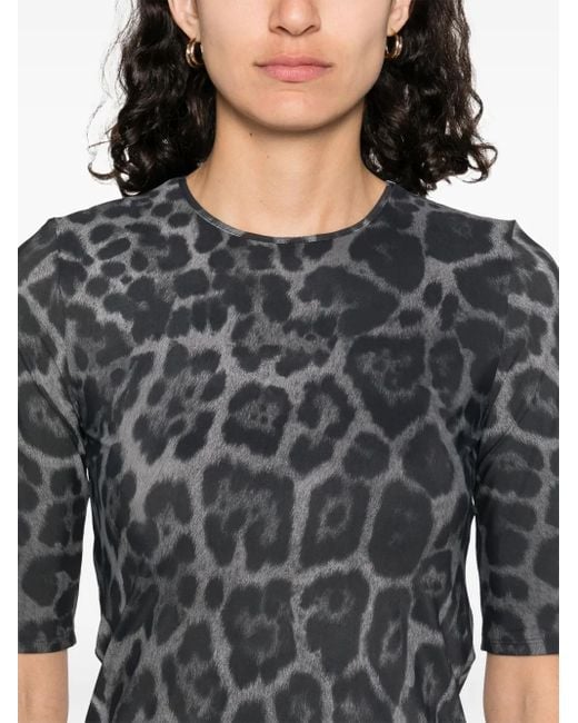 Stella McCartney Leopard-print T-shirt Gray