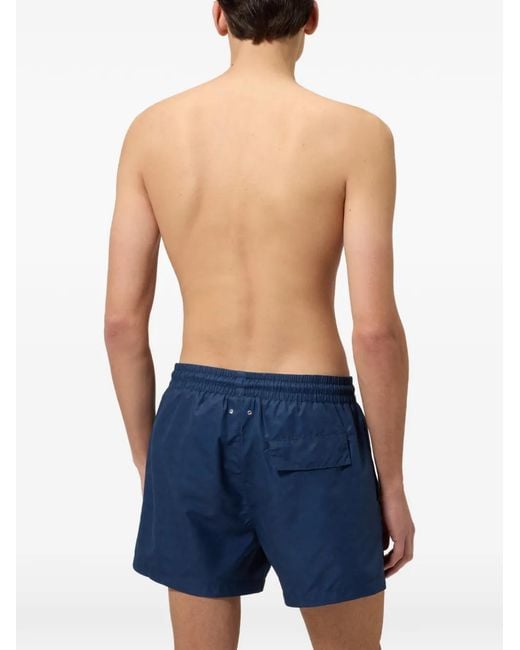 Missoni Blue Drawstring Pattern Swim Shorts for men