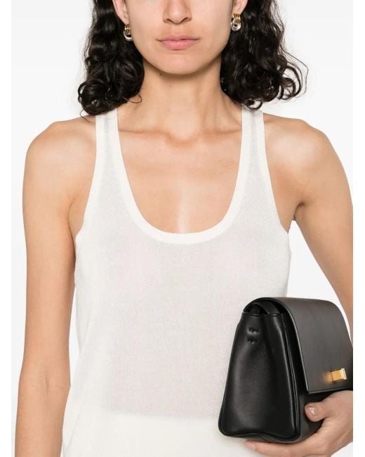 Totême White Knitted Tank Top