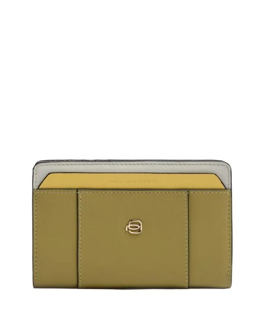 Piquadro Green Bi-Fold Wallet