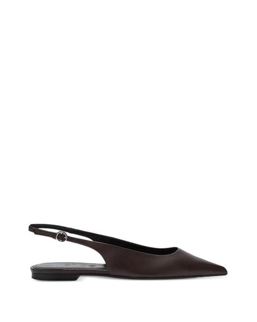 Aeyde White Amaya Pointed Slingback Sandals