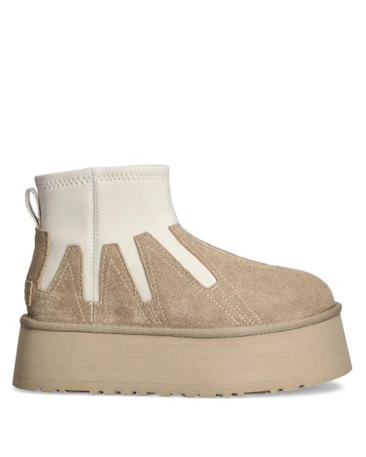 Ugg Natural Classic Mini Dipper Platform Ankle Boots