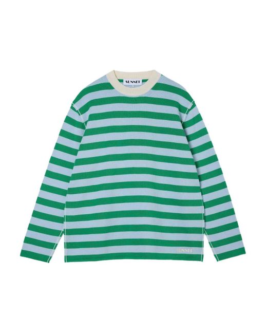 Sunnei ストライプ ロングスリーブトップ Green