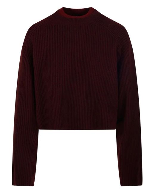 Pull Crop À Design Côtelé Max Mara en coloris Red