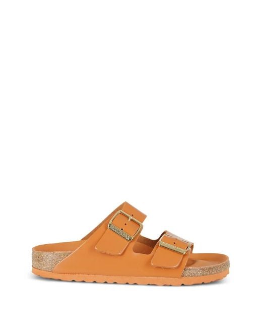 Birkenstock Orange Sandales Arizona En Cuir