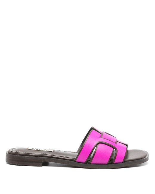 Bibi Lou Purple Holly Leather Sandals