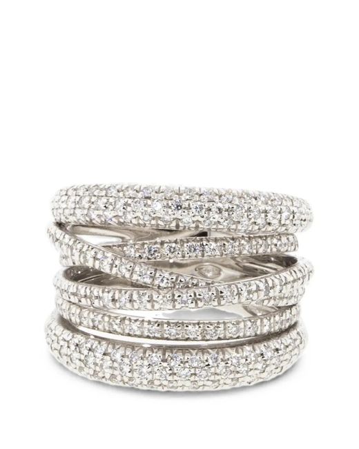 Sidney Garber White Scribble Diamond Ring