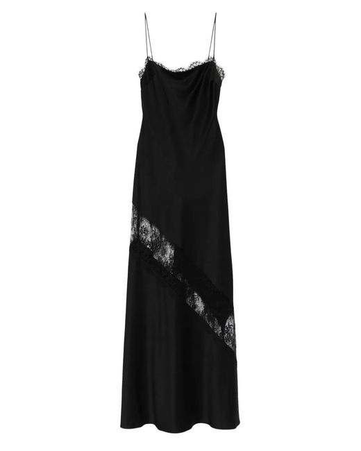 Alex Perry Black Foral-Lace Maxi Dress