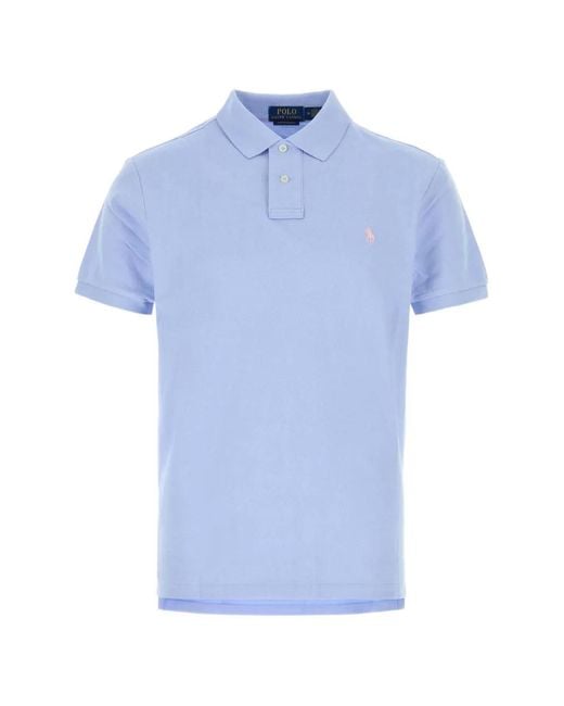 Polo Ralph Lauren Blue Logo-Embroidered Polo Shirt for men