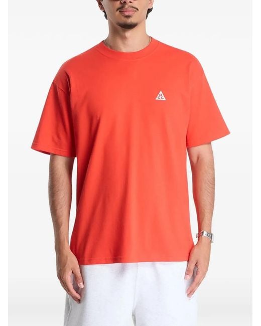 Nike Red Acg Short-Sleeve T-Shirt for men