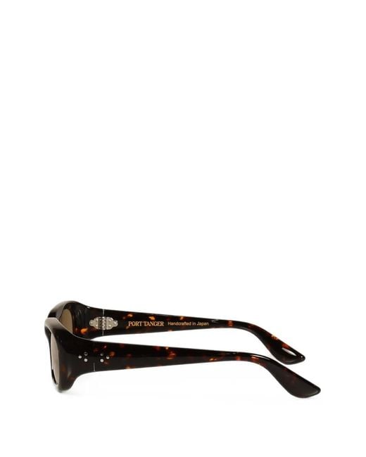 Port Tanger Brown Mektoub Rectangle-Frame Sunglasses