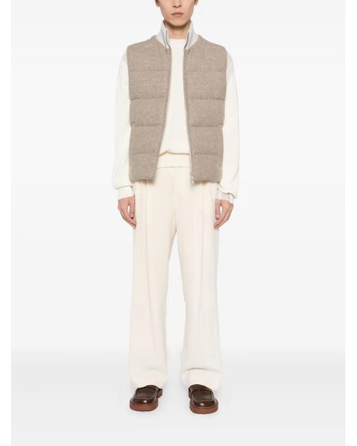 Lardini Natural Sleeveless Down Jacket for men