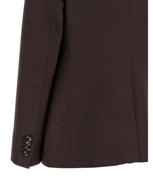Tagliatore Brown Parigi Double-Breasted Peak-Lapels Blazer
