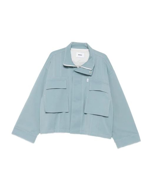 Bonsai Blue Pocket-Detail Zip-Front Jacket for men