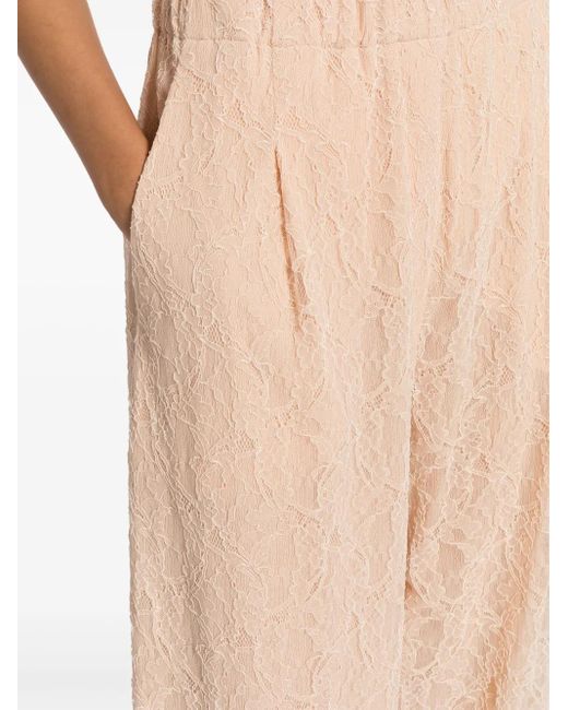 Philosophy Di Lorenzo Serafini Natural Lace Wide-Leg Trousers