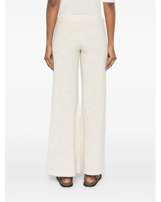 Suzie Kondi White Terry-Cloth Trousers
