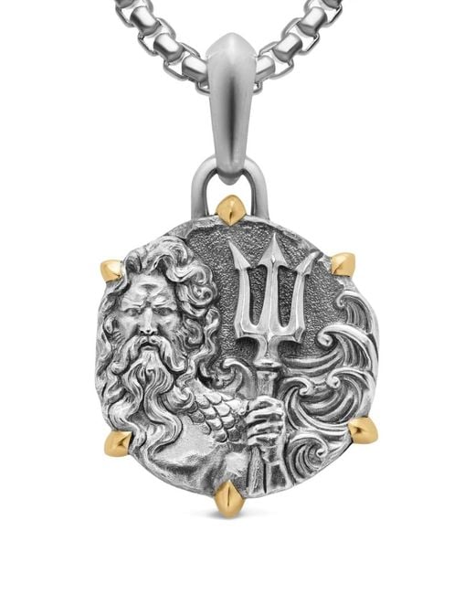 David Yurman Poseidon Amulett in Metallic für Herren