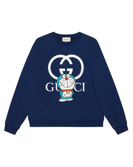X Doraemon sweat à logo Gucci pour homme en coloris Blue