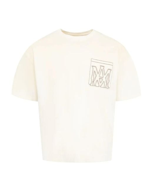 メンズ Amiri ポケット Tシャツ White
