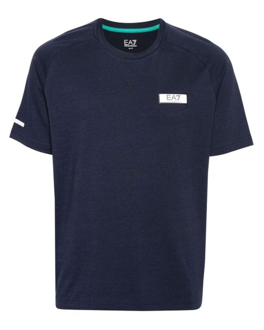 EA7 T-shirt Met Ronde Hals in het Blue voor heren