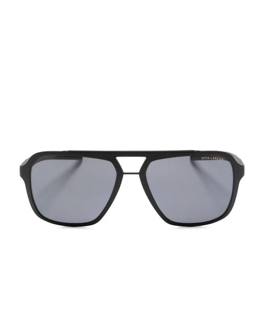 Dita Eyewear Gray Dls-415 Navigator-Frame Sunglasses