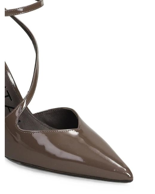 Chantal White Pointed-Toe Buckled Pumps