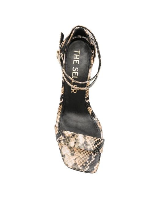 The Seller White Snakeskin-Effect Sandals