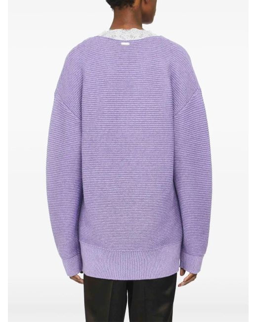 J.W. Anderson Purple Lace-Trim Jumper