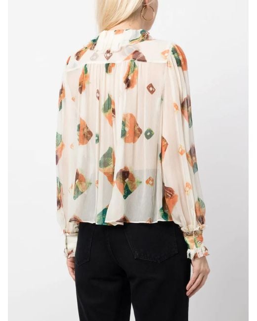 Ulla Johnson Natural Pippa Silk Blouse