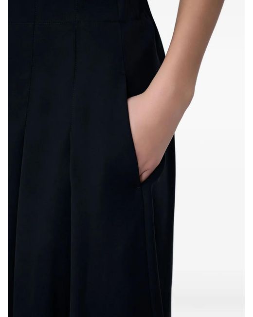Limi Feu Black Pleated Cropped Palazzo Pants