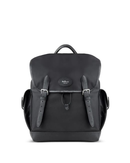 Mulberry Black Heritage Buckle-Fastening Backpack for men