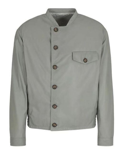 Chaqueta con cierre de botón Giorgio Armani de hombre de color Gray