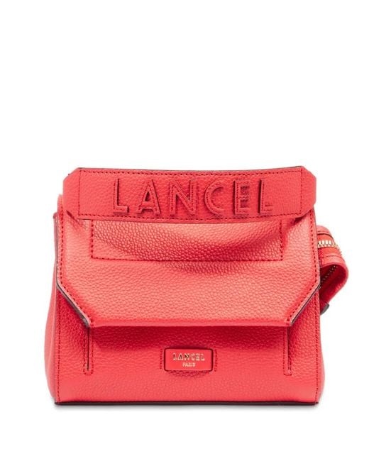 Lancel Red Mini Sac À Bandoulière En Cuir