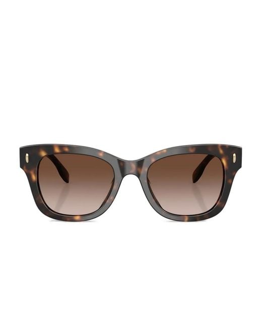 Tory Burch Brown Tortoiseshell Square Sunglasses