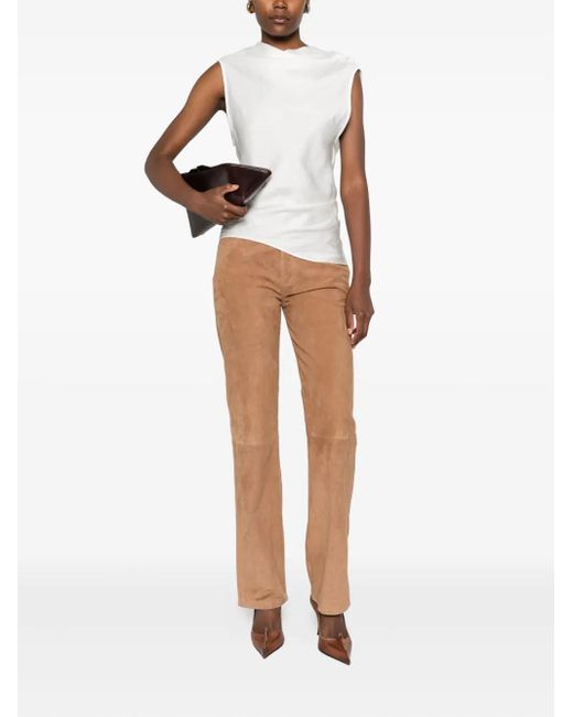 Arma Brown Suede Pocket Trousers