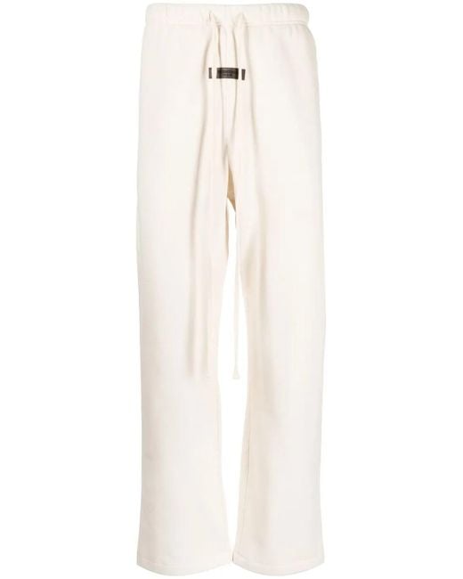Fear Of God White Logo-Patch Drawstring Track Pants for men