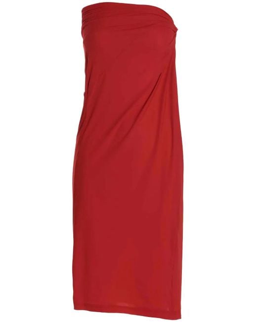 Atlein Red Drapierter Midirock