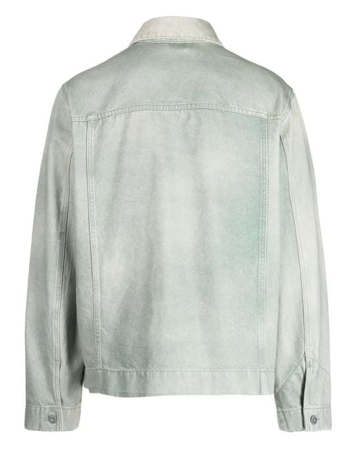 Objects IV Life Gray Panelled Denim Jacket for men