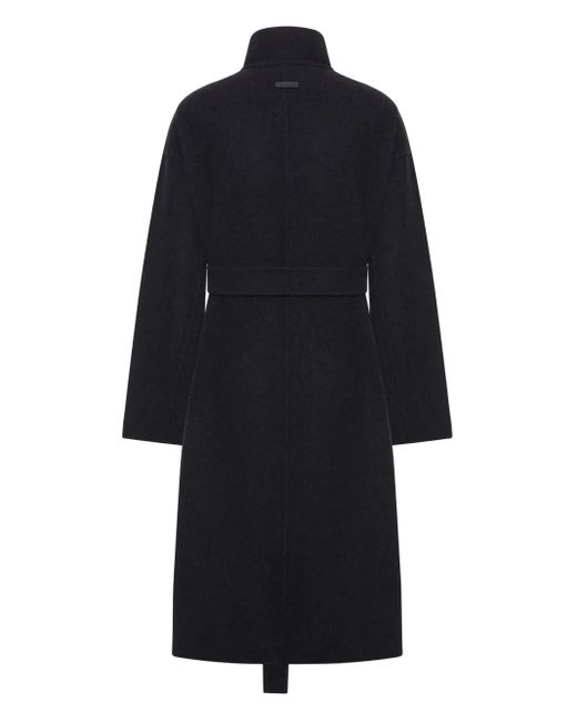 Fear Of God Blue High Neck Wool Coat for men