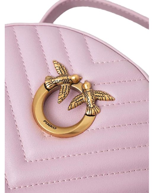 Pinko Pink Leather Backpack