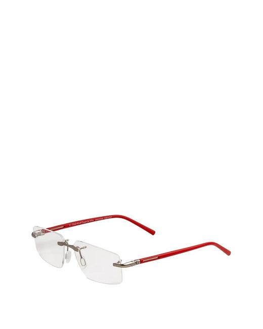 Tag Heuer White Rimless Rectangle-Frame Glasses