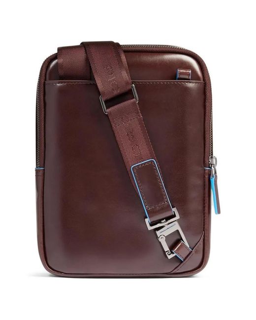 Piquadro Purple Logo-Plaque Ipad Cross Body Bag for men