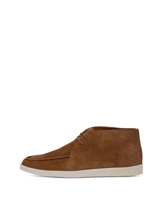 Hackett Brown Martins Suede Boat Shoes for men