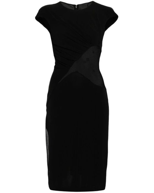 Robe mi-longue à empiècements Givenchy en coloris Black