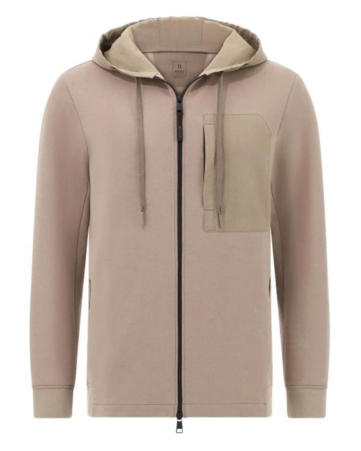 メンズ Boggi ジップアップ スウェットシャツ Brown