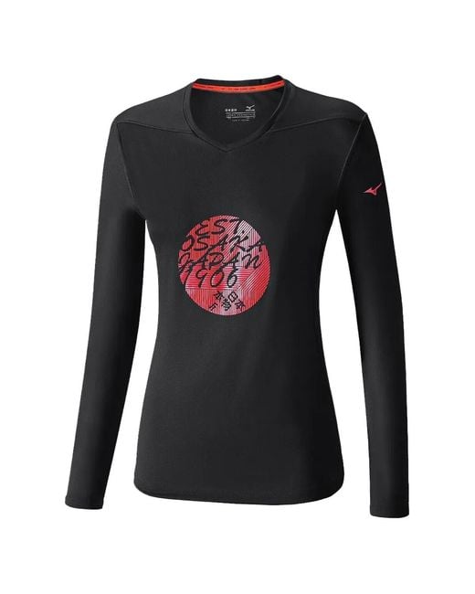 Mizuno Black Core Running Long-Sleeved T-Shirt for men