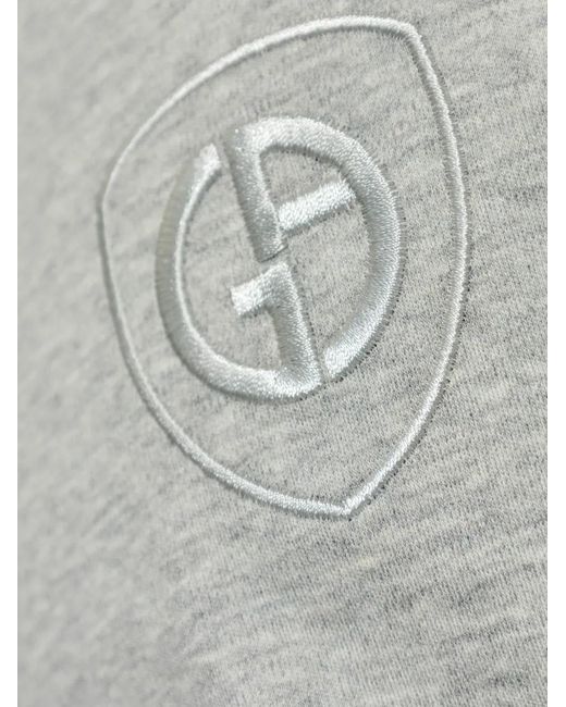 Giorgio Armani Gray Logo-Detail T-Shirt for men
